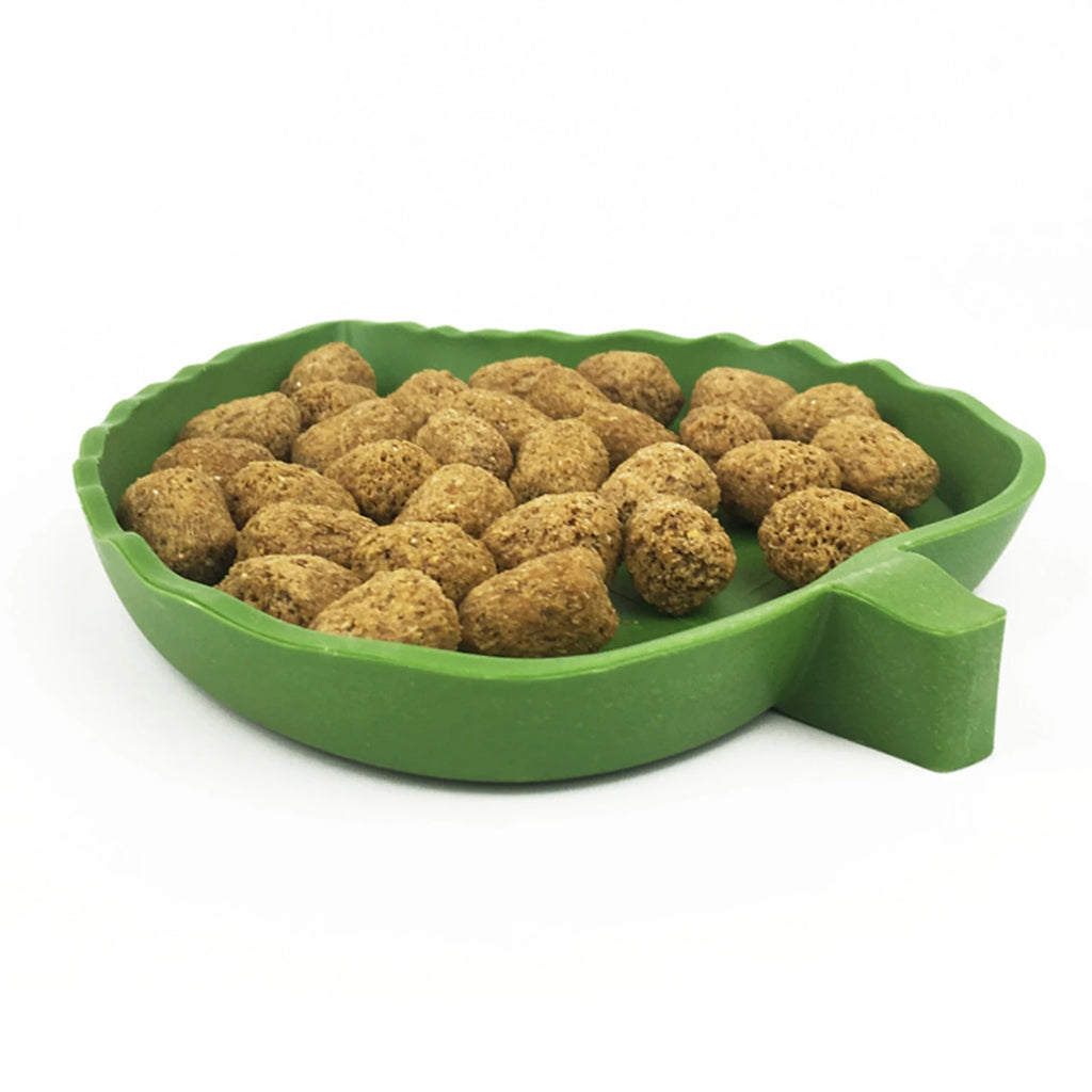 Turtle Water Bowl Leaf Shaped Reptile Food Water Bowl Flat Drinking Bowl Water Plate Reptile Pets Drinking and Eating,