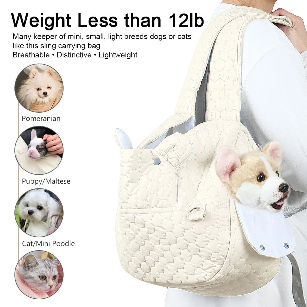 Pet Carrier Backpack, Pet Front Cat Dog Carrier Backpack Travel Bag, Safety Strap Camping Hiking Traveling