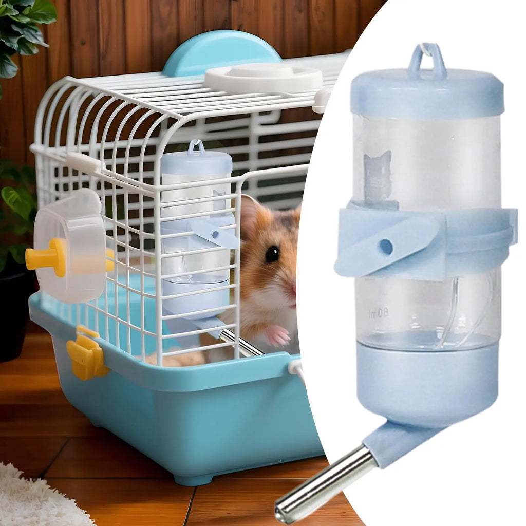 Hamster Water Bottle Hamster Cage Water Dispenser No Drip Bunny Drinker Small Accessories for Cage Gerbil Dwarf Hedgehog Pet