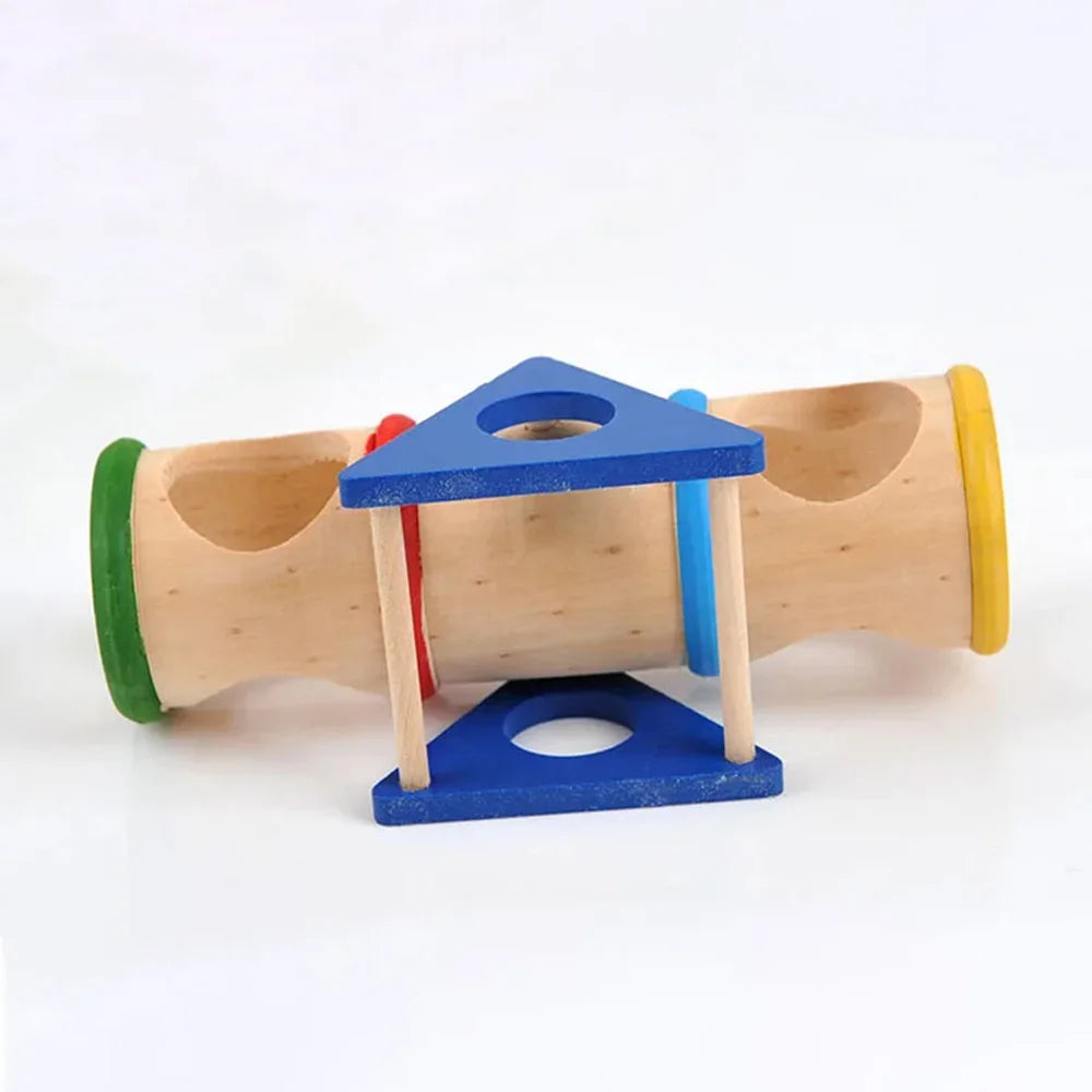 Hamster Toys Cage Wooden Colorful Seesaw House Hide Play Pet Toys for Hamster Rat Mouse Mice Guinea Pig Cage Accessories