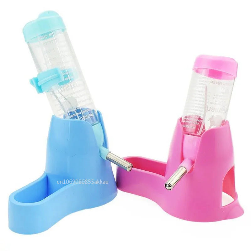 Hamster Drinker Water Bottle with Holder for Small Animal Pet Plastic Drinking Bottles Water Bottles Drinking Head Pipe Fountain