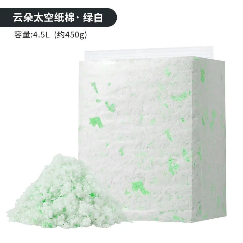 Dust-Free Paper Bedding for Hamsters, Natural Cotton Pad Small Animal Cage Litter, Absorbent Deodorizing Pet Bedding Material