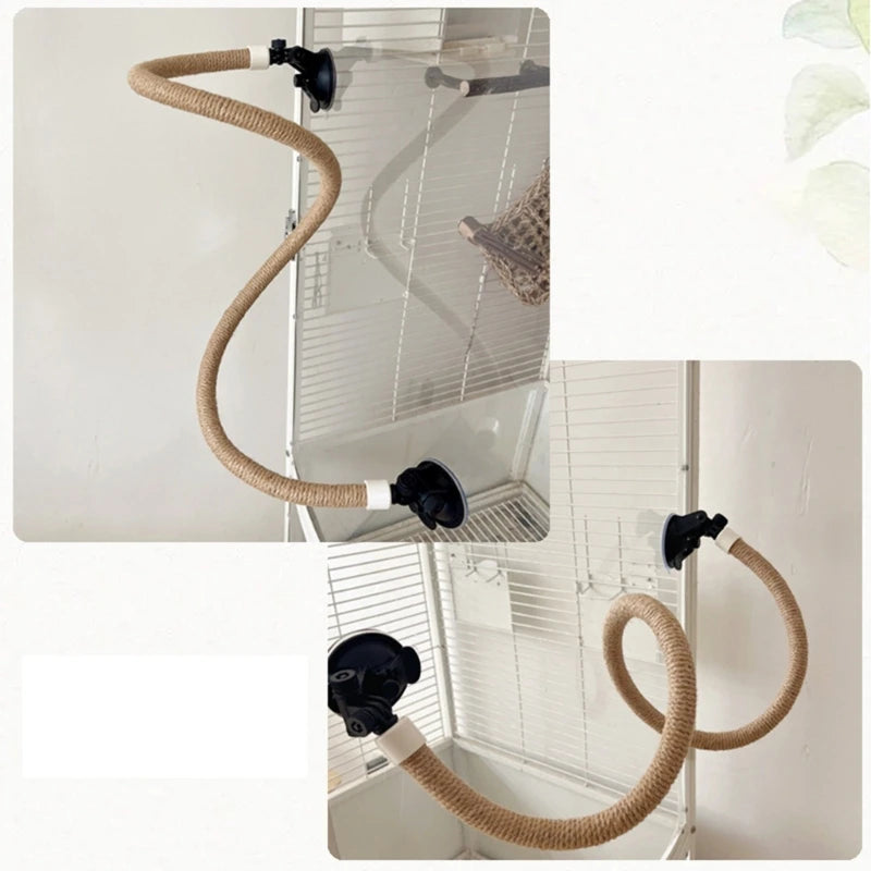 Parakeets Perch Bird Perches Standing Perch Suction Cup Folding Perch for Pecking Grinding Bird Enrichment Accessories D2RD
