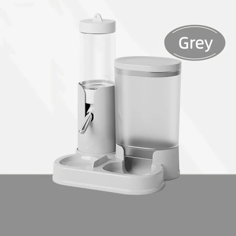 Hamster Water Dispenser Hamster Water Bottle Pet Auto Dispenser with Base No Drip Drinking Waterer with Food Feeding Bowl