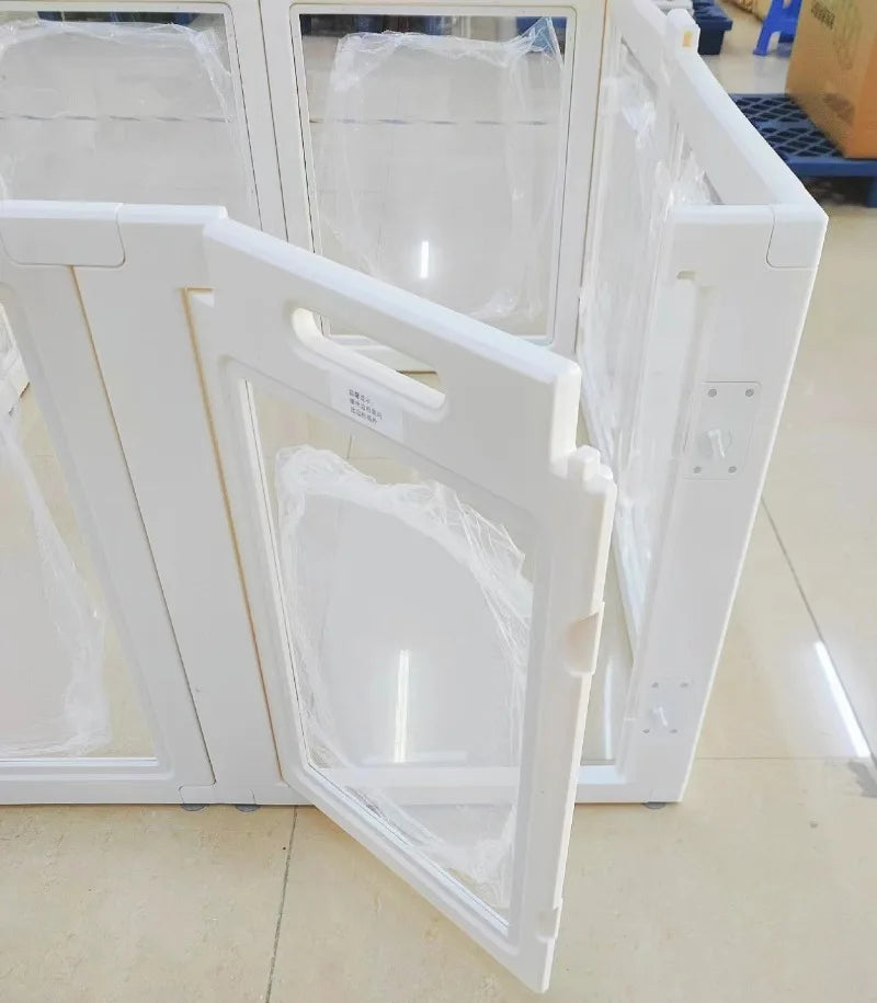 Indoor Dog Fences Cages Backyard Transparent Dog Enclosure High Home Puppy Playpen Small Animals Crate Portable Pet Corral