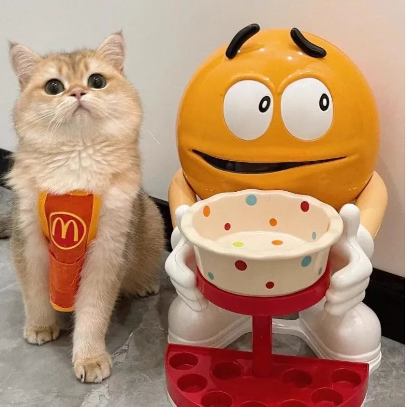 Cat Bowl Feeding and Water Decorative Kibble Dispenser Feeder for Cats Bowls Multipurpose Ornaments Cats Accessories Pets