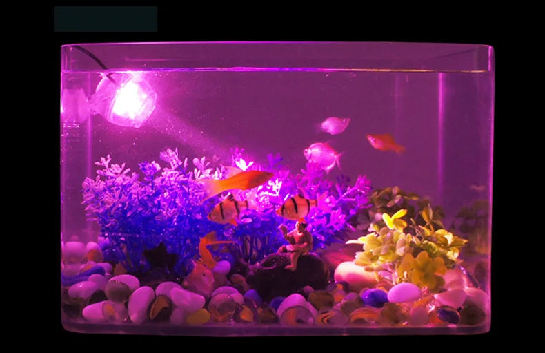 Fish Tank Led Spotlight Submersible Lights Ornamental Tropical Fish Lighting Mini Colorful Waterproof Night Lights Spotlights