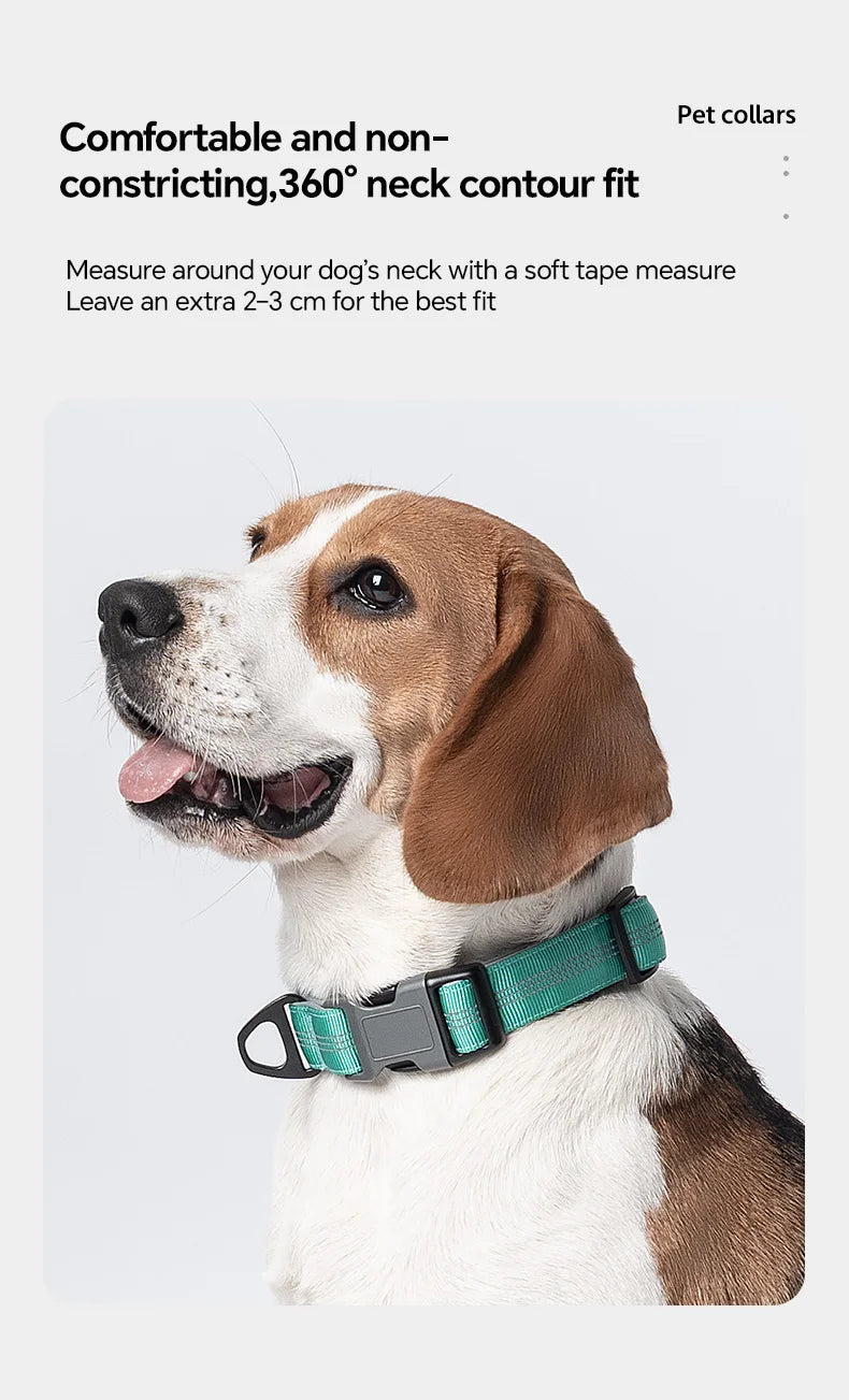 Dog Collar for Medium Dogs,Adjustable Pet Neck Band with Comfortable Soft Padding, Lifetime Durability, Heavy-Duty D-Ring