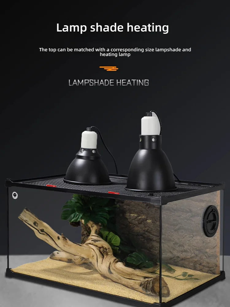 Reptile Terrarium All-in-one Landscape Tank Rainforest Reptile Tank Glass Eco Aquarium Box For Geckos Lizards Turtles Scorpions