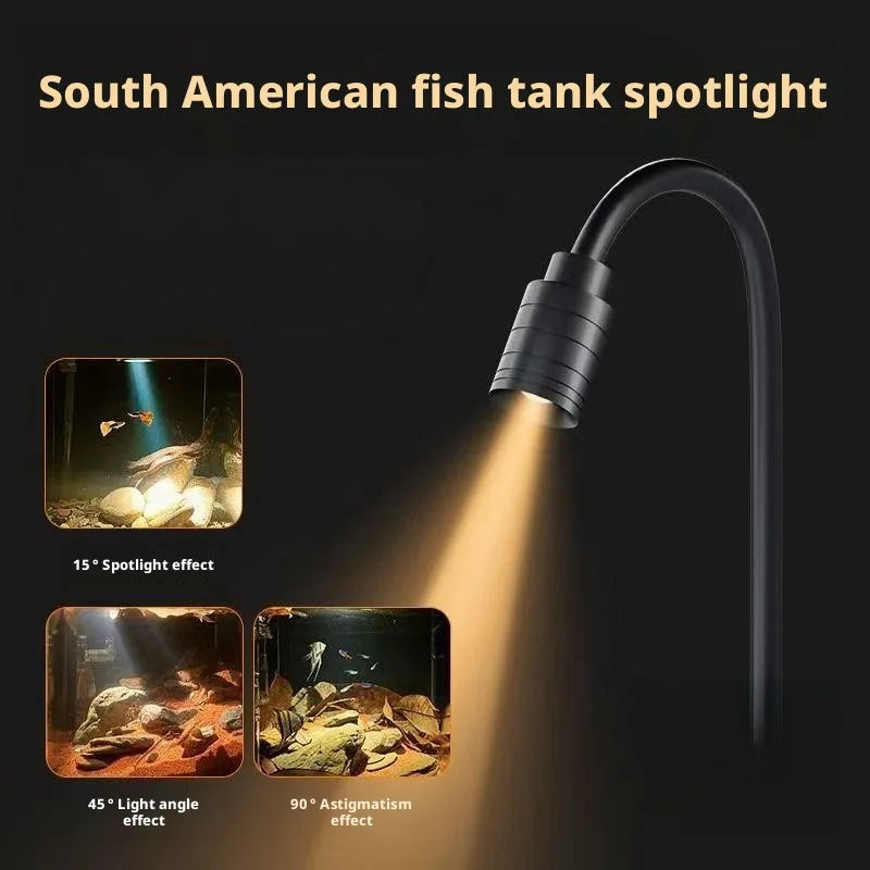 Fish Tank Landscaping Lighting Stream Tank Led Lighting Ancient Method Tank South American Tank Adjustable Focus Spotlight