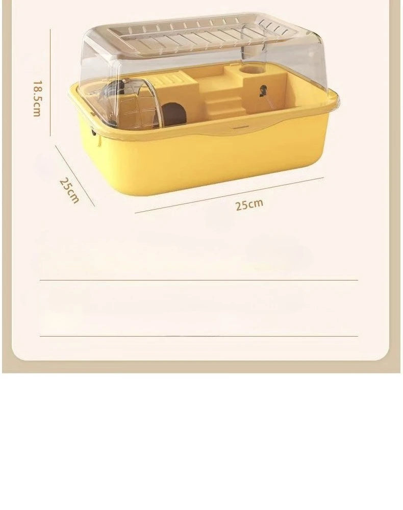 Hamster Cage Chewproof Large Hamster Accessories Cages and Habitats Openable Top with Acrylic Sheets Solid Built