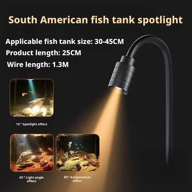 Fish Tank Landscaping Lighting Stream Tank Led Lighting Ancient Method Tank South American Tank Adjustable Focus Spotlight