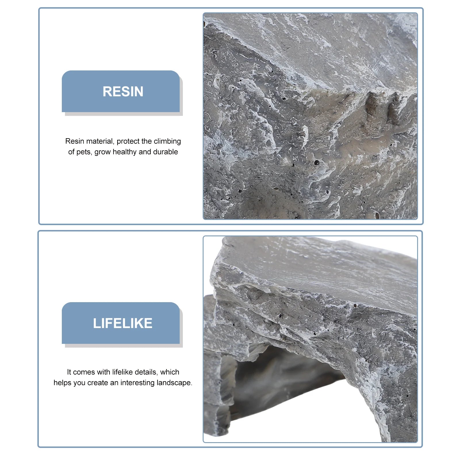 Natural Reptile Cave Small Terrarium Decor Realistic Turtle Ramp Basking Platform Reptile Accessory Basking Platform
