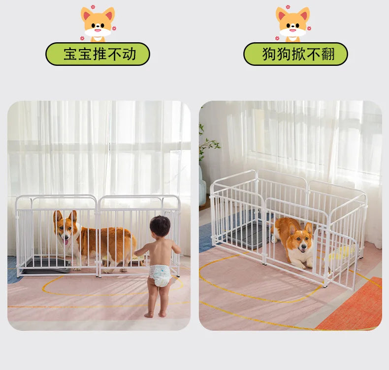 Adjustable Modular Dog Crate Kennel Pet Fence Indoor Outdoor Playpen for Small Medium Large Breeds Training