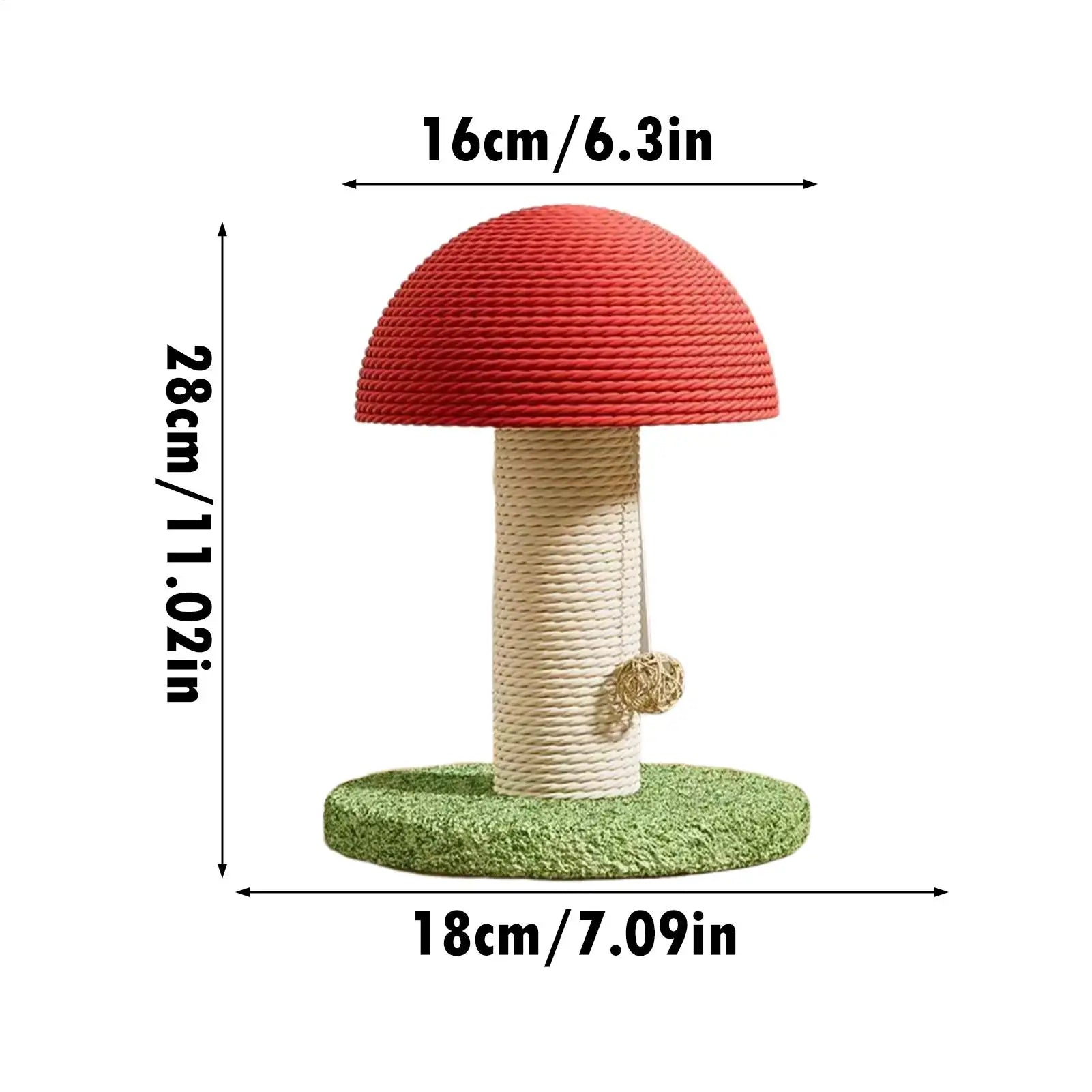 Scratching Post for Cats Sisal Mushroom Modern Tall Scratching Post for Cats for Kitten Exercise Mental Stimulation Physical