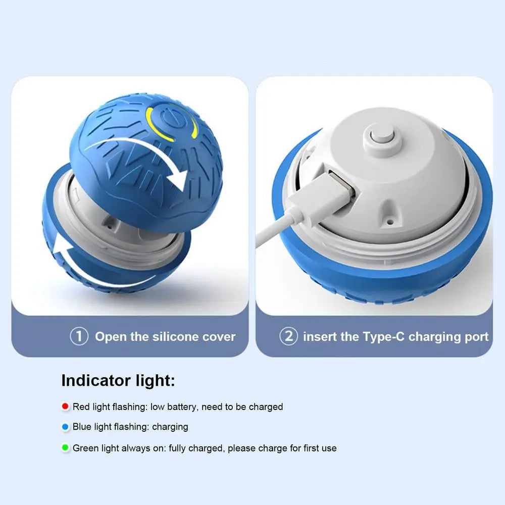 Dog Ball Toy Enrichment Toys For Dogs Motion Active Electric Automatic Fun Ball For Puppies Boredom Relief Fetch Training