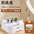 Reptile Habitat Tank with Basking Platform, Home Decorative Breeding Box for Tortoise, Sun Deck Aquarium for Aquatic Pets