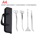 Aquarium Cleaning Tools Set Wave Scissors Tweezers Aquatic Plant Grass Trimming Stainless Fish Tank Tools Aquarium Accessories