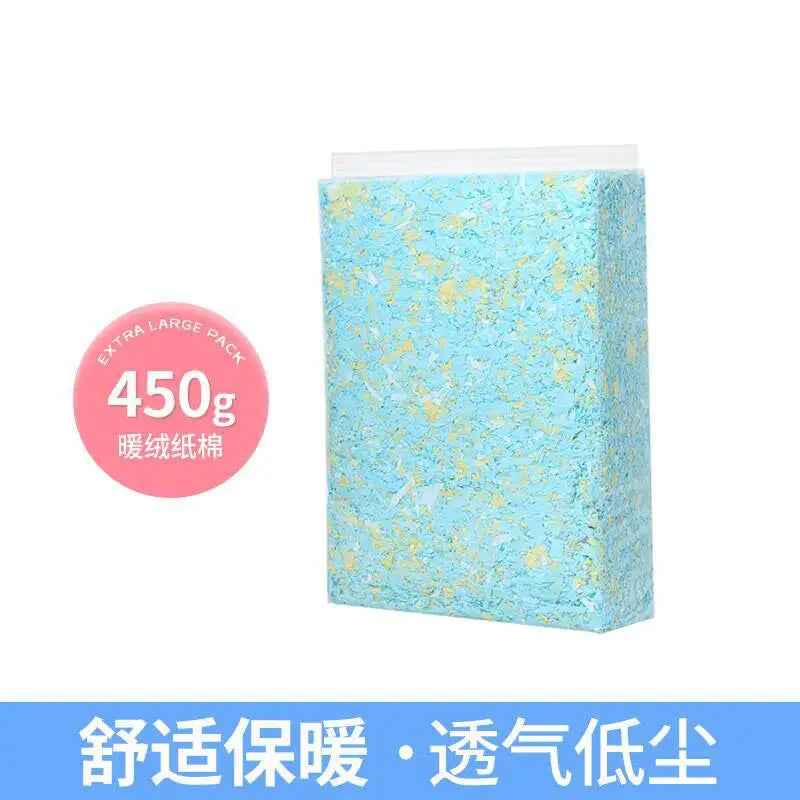 Dust-Free Paper Bedding for Hamsters, Natural Cotton Pad Small Animal Cage Litter, Absorbent Deodorizing Pet Bedding Material