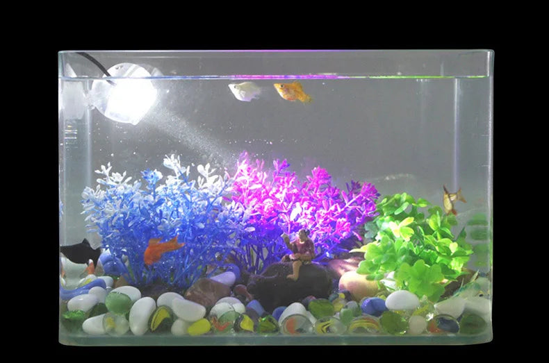 Fish Tank Led Spotlight Submersible Lights Ornamental Tropical Fish Lighting Mini Colorful Waterproof Night Lights Spotlights