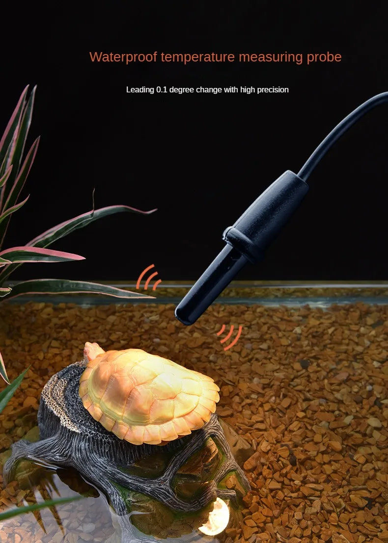 Reptile intelligent thermostat palace tortoise climbing pet feeding box UVA ceramic lamp heating pad temperature control