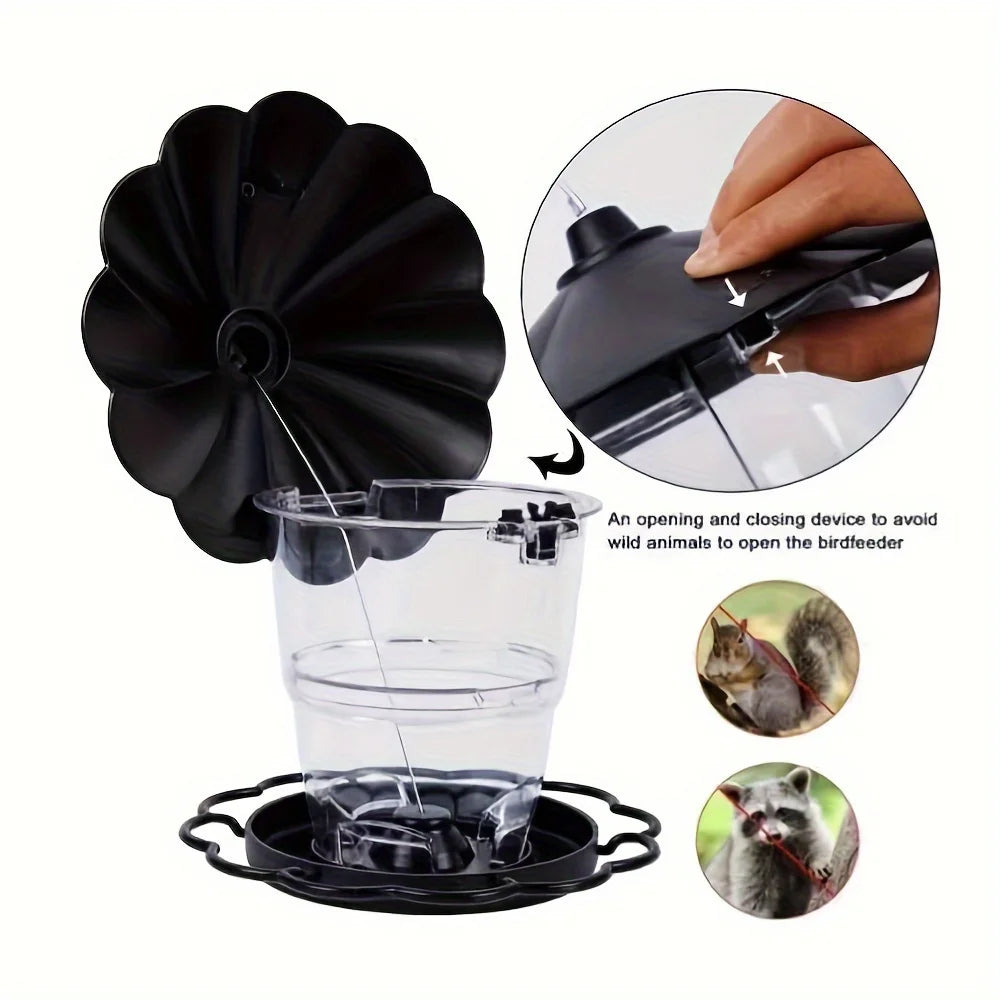 Backyard Bird Feeders Wild Bird Feeders Attract Diverse Birds with Elegant, Waterproof Lantern Bird Feeder for Outdoor Viewing