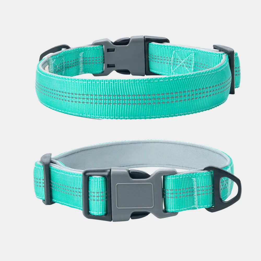 Dog Collar for Medium Dogs,Adjustable Pet Neck Band with Comfortable Soft Padding, Lifetime Durability, Heavy-Duty D-Ring