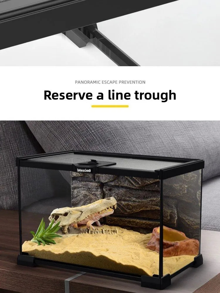 Reptile Glass Tank Spider Turtle Fish Rainforest Tank Reptile Tank Tree Lizard Horned Frog Brontosaurus Breeding Box