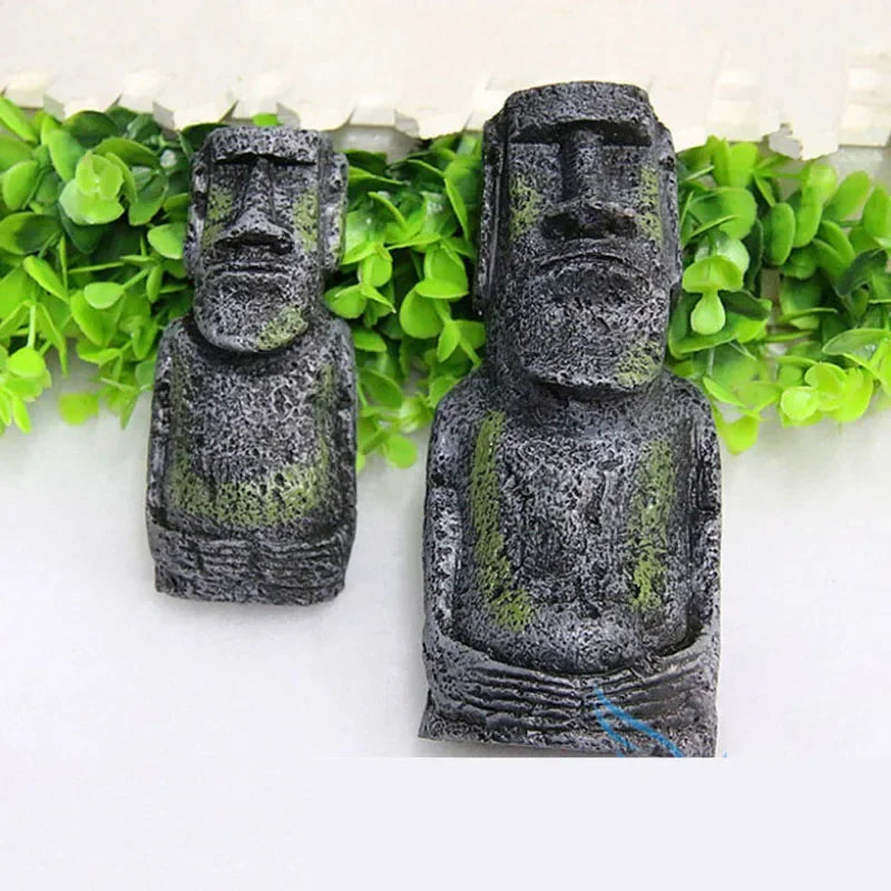 Resin Aquarium Decoration Fish Tank Ancient Antique Roman Statue Ornament Acuario Rocks for Aquarium Fish Decor Reptile Box
