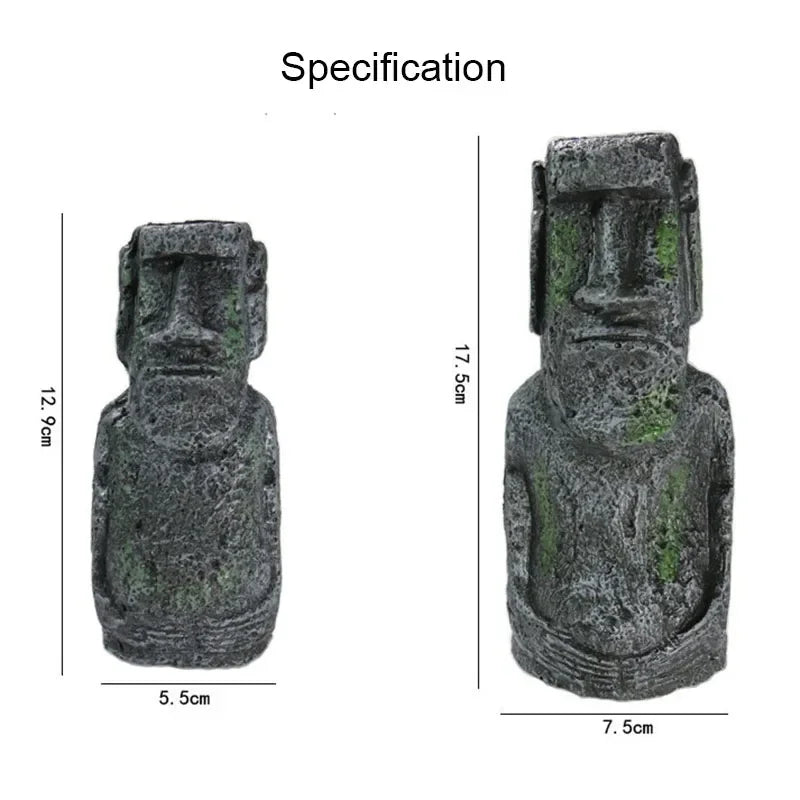 Resin Aquarium Decoration Fish Tank Ancient Antique Roman Statue Ornament Acuario Rocks for Aquarium Fish Decor Reptile Box