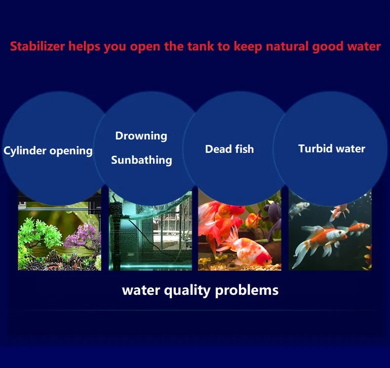 Fish Tank Water Purifier, Tropical Ornamental Fish, Chlorine Removal, Fishbowl, Change Water Stabilizer, 260ml