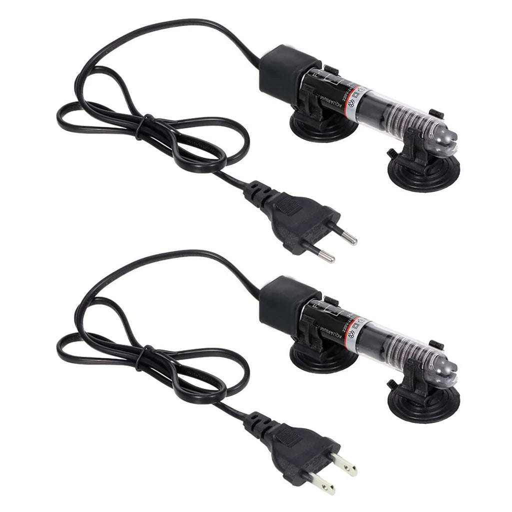 Mini Aquarium Heater Submersible Fish Tank Water Automatic Temperature 26Degrees Thermostat Heater Rod with Suction Cups