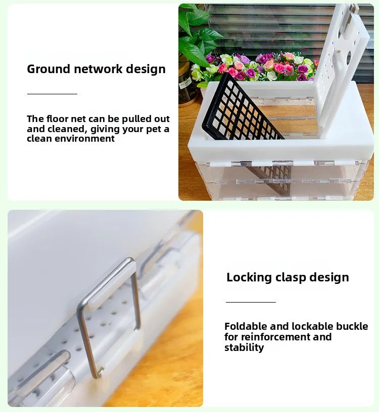 Portable Parrot Travel Cage Small Bird Cage for Budgies Lovebirds Foldable Carrier Outdoor