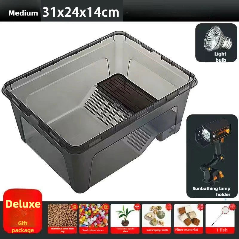 Reptiles Ecological Tank Large Basin Brazilian Turtle Breeding Box Multi-functional Area Integrated Pet Breeding Box Products