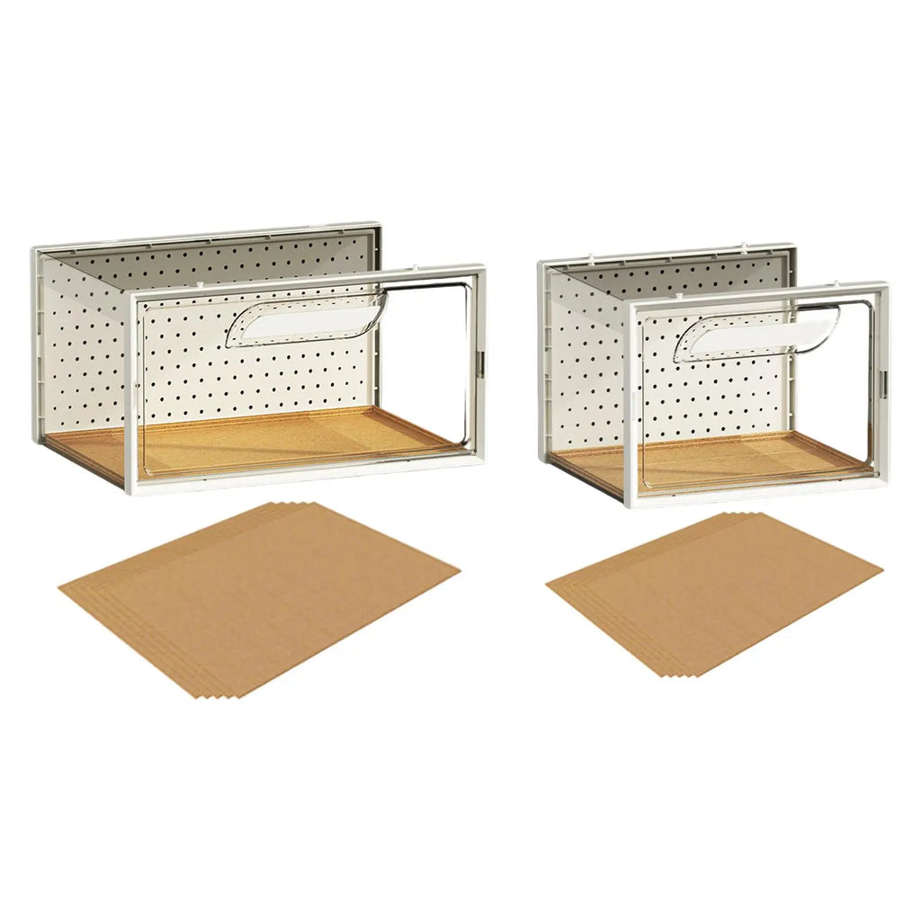 Reptile Terrarium, Breeding Tank, Breathable, Enclosure Cage, Reptile Feeding Box, Animal Habitat Cage for Geckos, Hamster