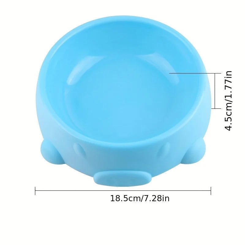 Dog Bowls for Food and Water Pet Dish with Non-Slip Base Cute Candy Color Plastic Feeder for Puppy Cat Slow Eat Bowls Easy Clean