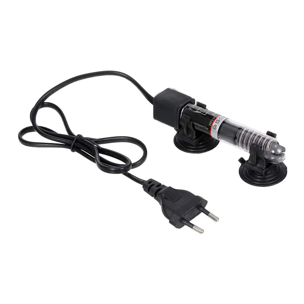 Mini Aquarium Heater Submersible Fish Tank Water Automatic Temperature 26Degrees Thermostat Heater Rod with Suction Cups