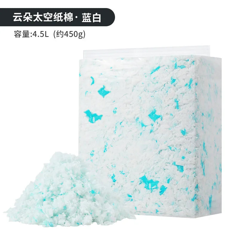 Dust-Free Paper Bedding for Hamsters, Natural Cotton Pad Small Animal Cage Litter, Absorbent Deodorizing Pet Bedding Material