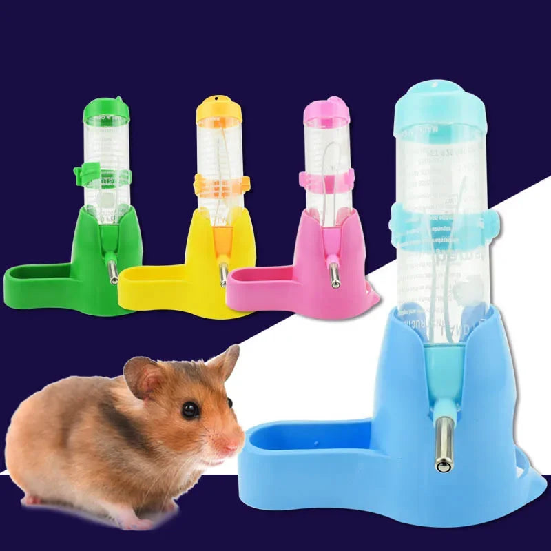 Hamster Drinker Water Bottle with Holder for Small Animal Pet Plastic Drinking Bottles Water Bottles Drinking Head Pipe Fountain