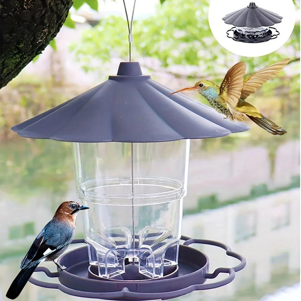 Backyard Bird Feeders Wild Bird Feeders Attract Diverse Birds with Elegant, Waterproof Lantern Bird Feeder for Outdoor Viewing