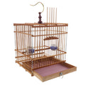Bamboo Bird Cage for Pet Birds Songbirds Canary Small Parrots Finch Pets Birdcages