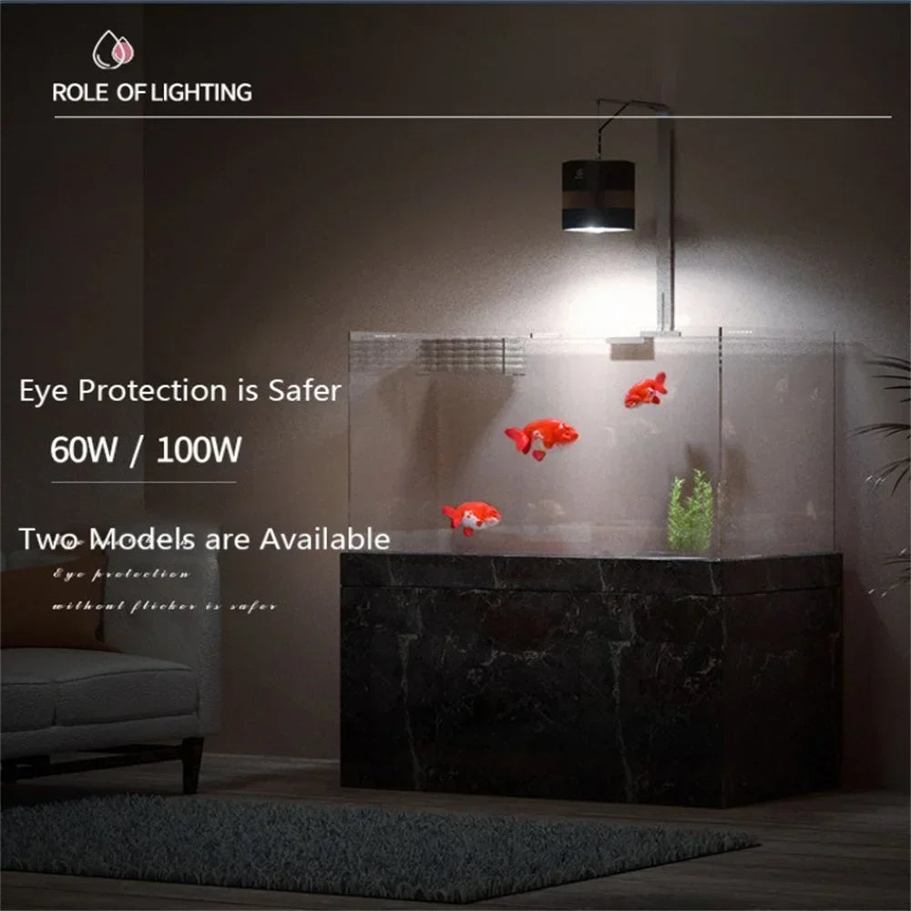 Aquarium Full Spectrum LED Lighting Lamp, Goldfish Lamp, Special Algae Color, Increasing Water Plant, Magic Lamp, 60 / 100W