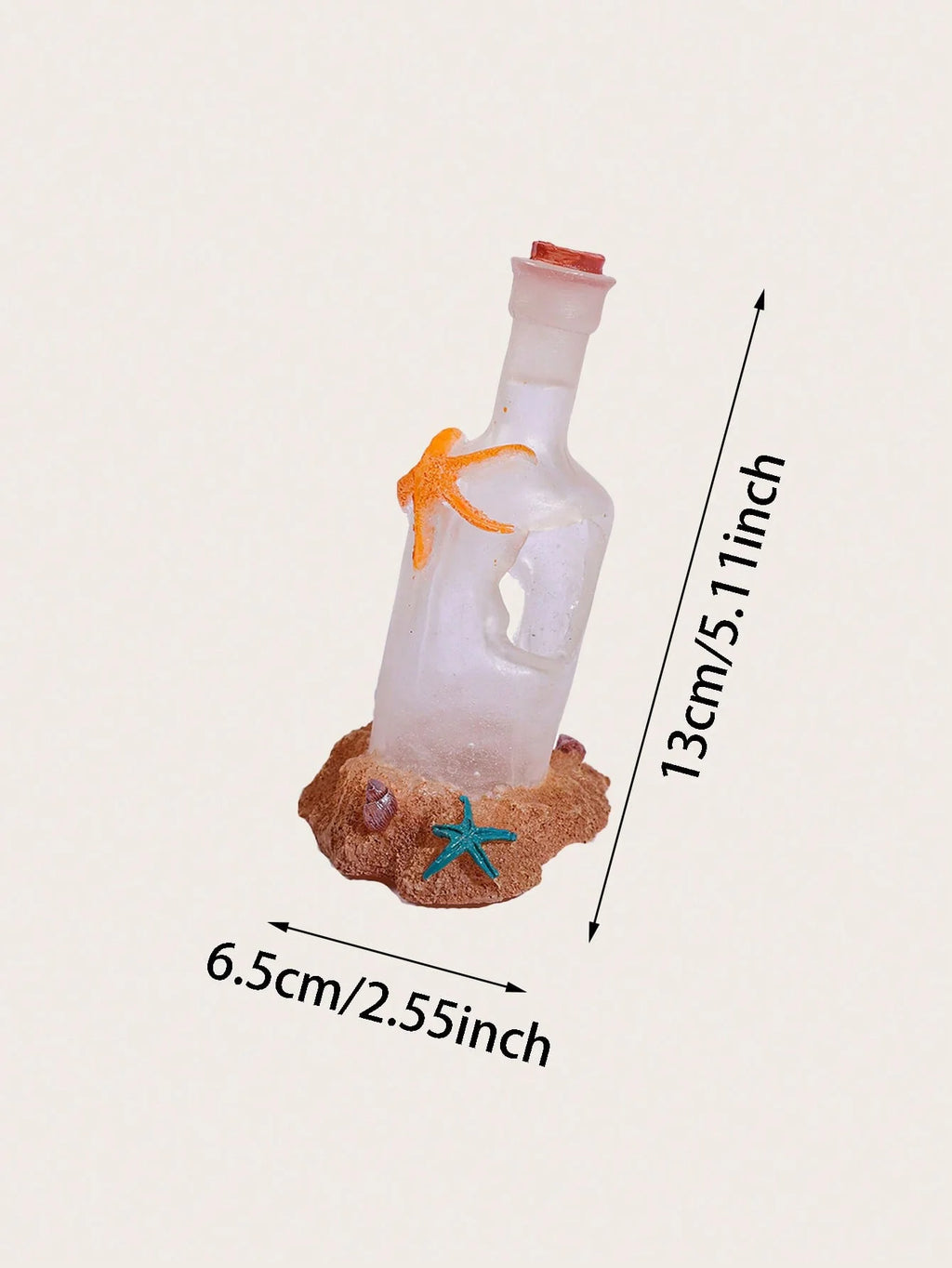 1pc-Fish Tank Decorations - Fish Tank Landscape Decorations with Drifting Bottle Design, Suitable for Aquatic Environments