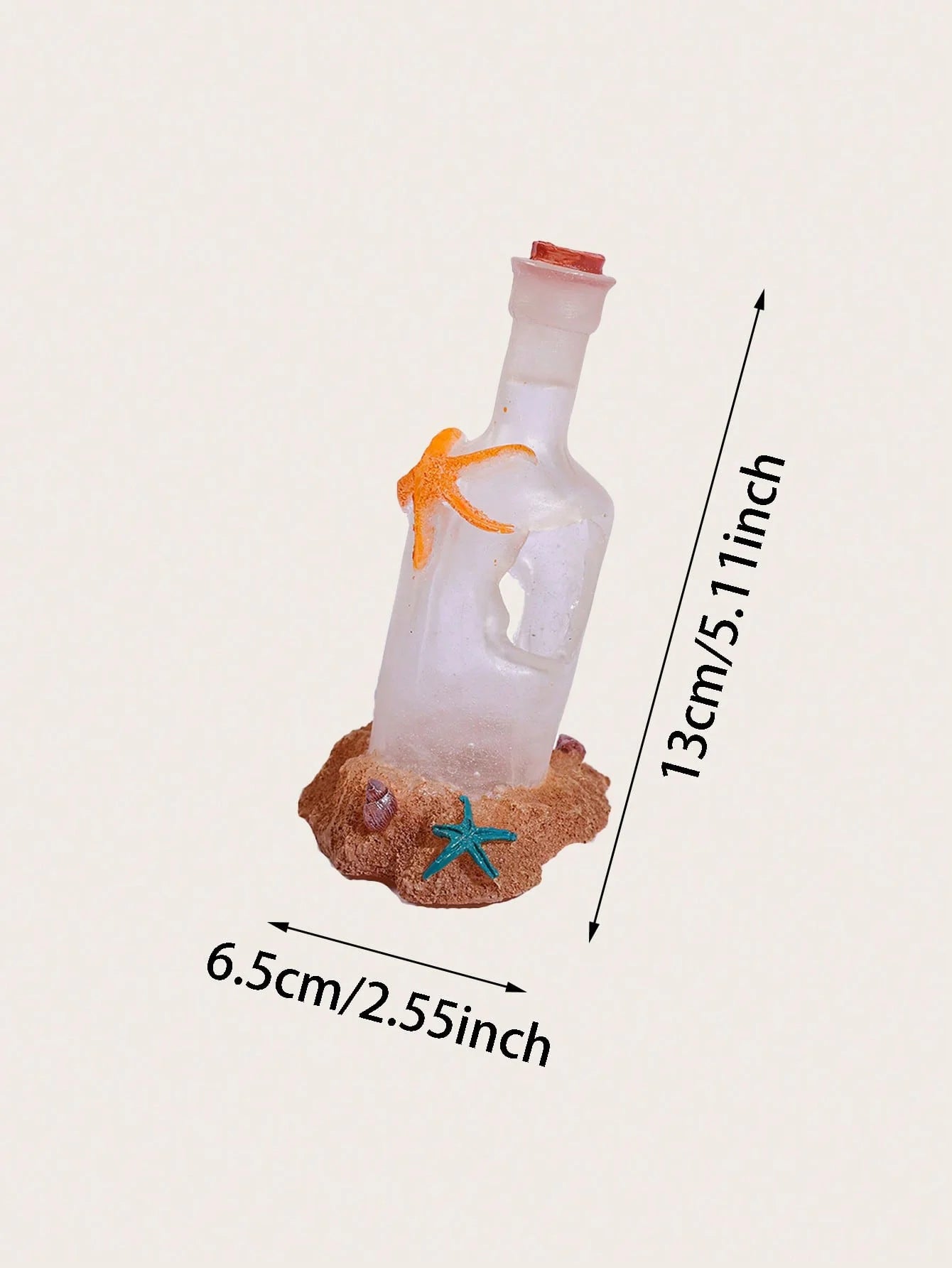 1pc-Fish Tank Decorations - Fish Tank Landscape Decorations with Drifting Bottle Design, Suitable for Aquatic Environments