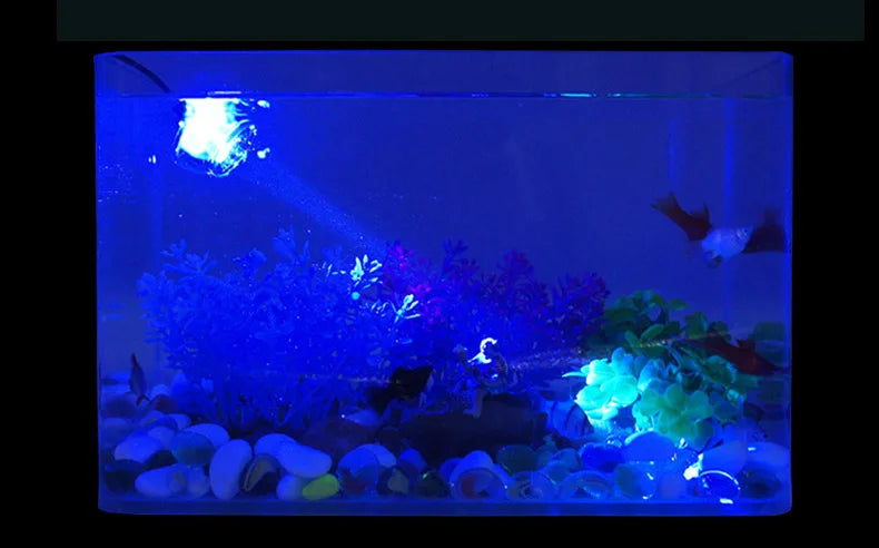 Fish Tank Led Spotlight Submersible Lights Ornamental Tropical Fish Lighting Mini Colorful Waterproof Night Lights Spotlights