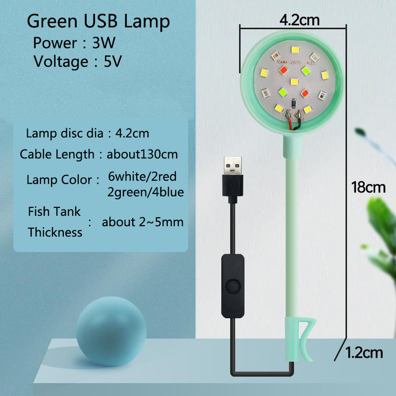 3W 5V USB Aquarium Light LED Waterproof Fish Tank Lighting Underwater Fish Lamp Aquariums Decor Plant Lamp Mini fish tank light