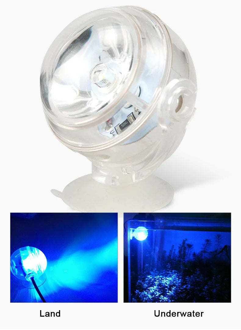 Fish Tank Led Spotlight Submersible Lights Ornamental Tropical Fish Lighting Mini Colorful Waterproof Night Lights Spotlights