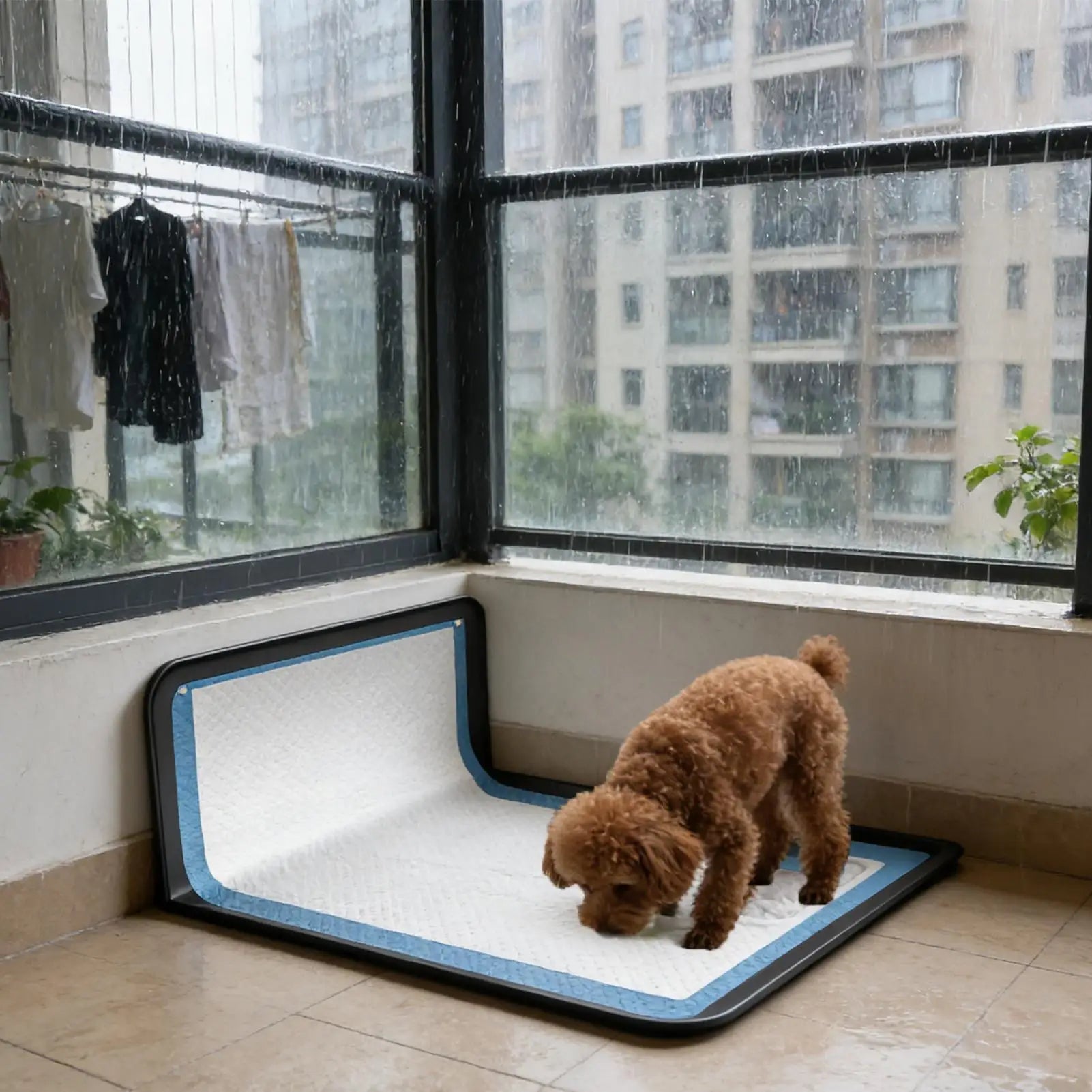 Dog Potty Training Pads Folding Non Slip Pee Pad Silicone Dog Pee Pad Holder easy-to-clean pet pads for indoor use Pet Supplies