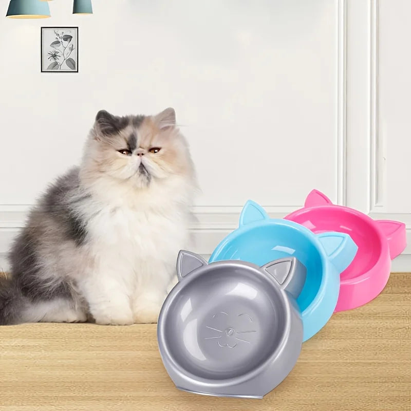 Charming Cat-Shaped Dog Bowl - Non-Slip, Easy to Clean, Perfect forSmall/Medium Pets