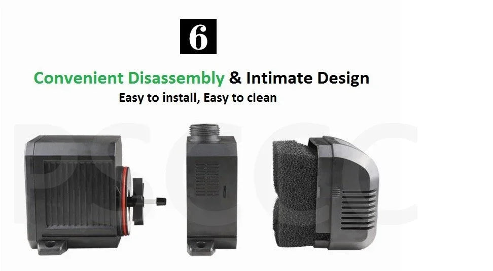 Fish Tank Quiet Frequency Circulating Filtration Pump 7/8/20/25/35/45/55W Multi-Function Submersible Aquarium Water Pond Pumps